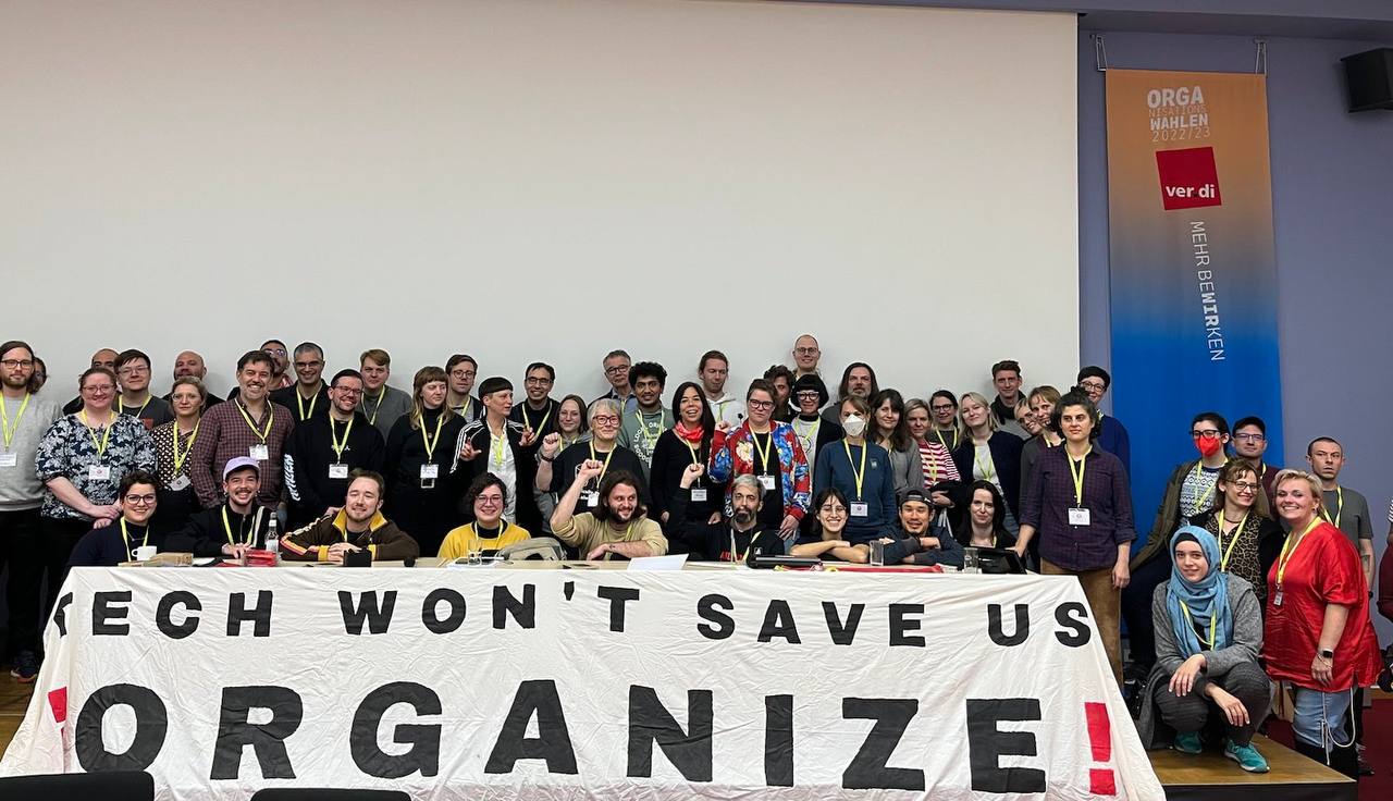 Group photo of Tech Workers Conference from 2023